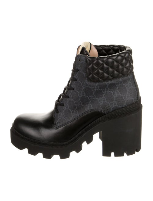Gucci Apollo Quilted Pattern Combat Boots