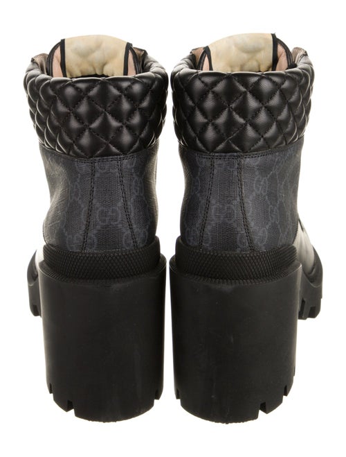 Gucci Apollo Quilted Pattern Combat Boots