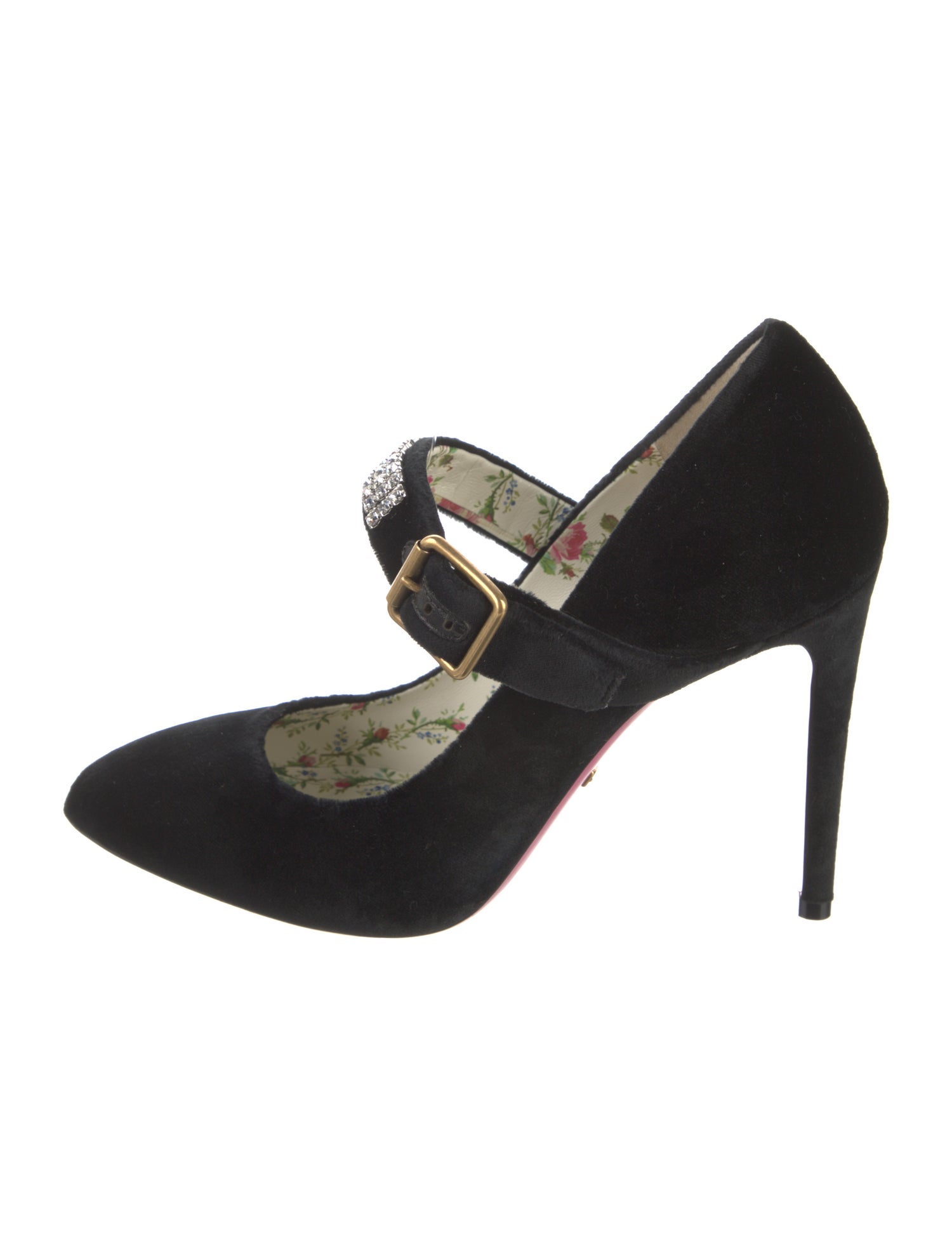 Gucci Web Accent Velvet Pumps