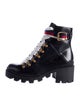 Gucci Trip Sylvie Web Accent Combat Boots