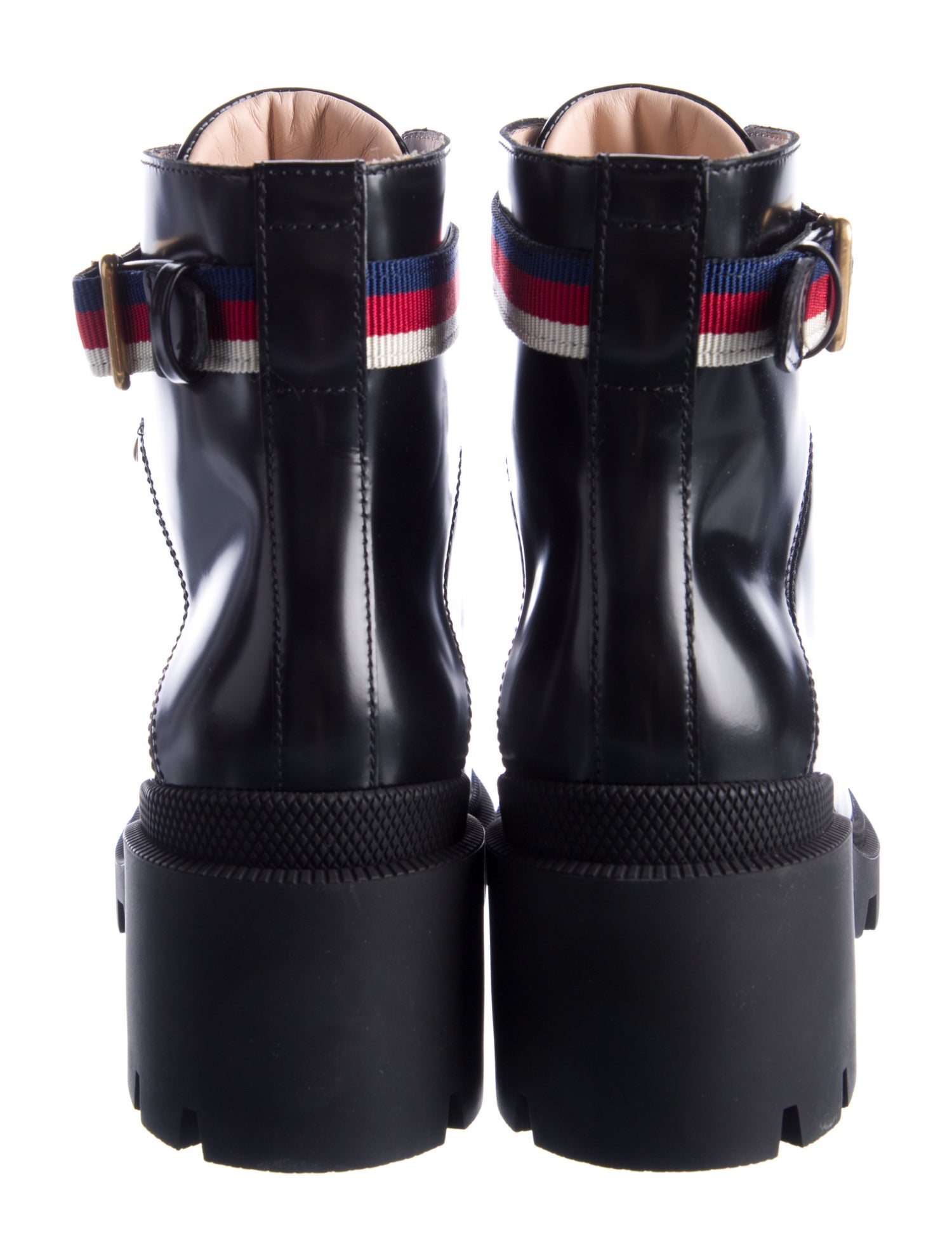 Trip Sylvie Web Accent Combat Boots