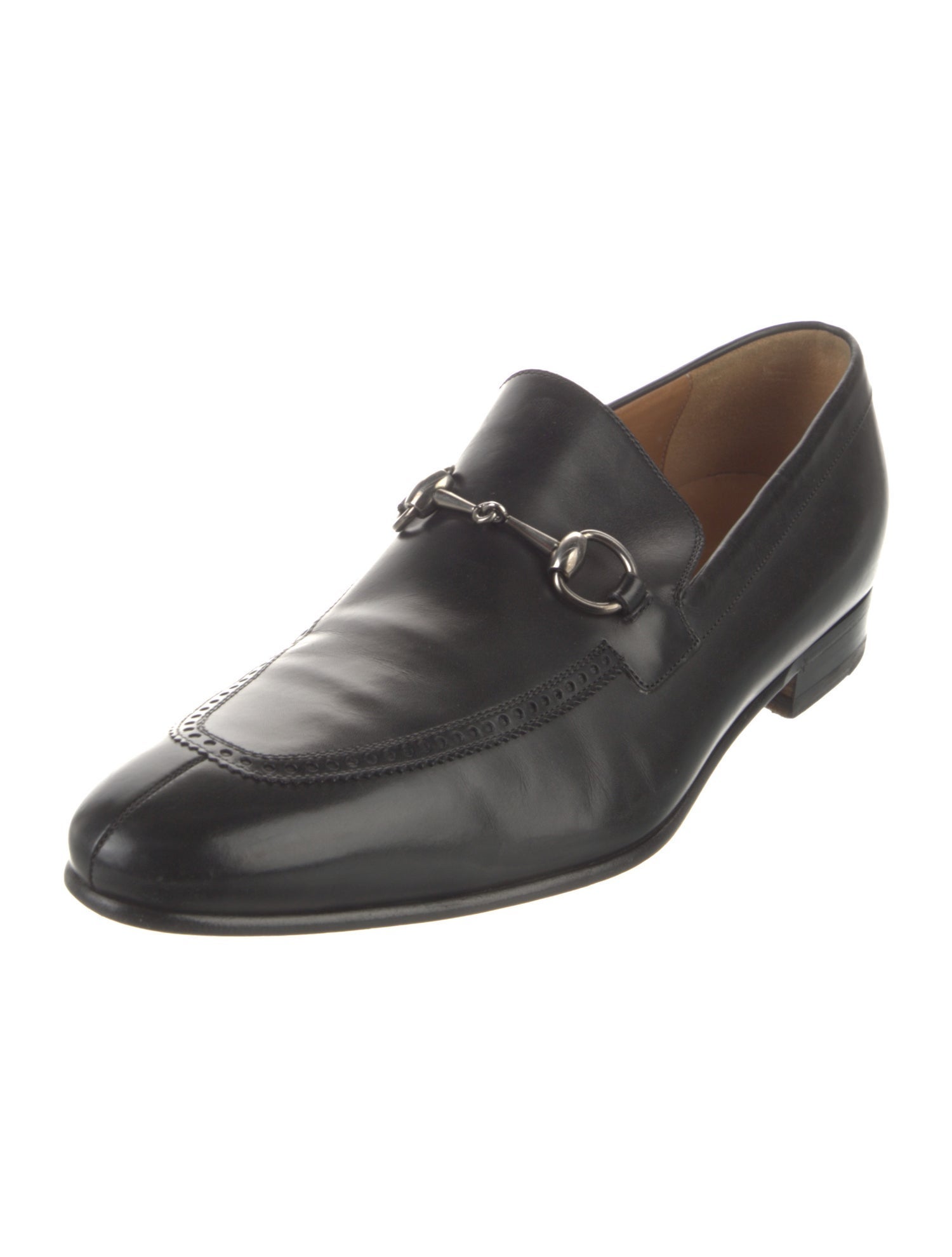 Gucci Horsebit Accent Leather Dress Loafers