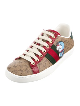 Gucci x Doraemon Web Accent Printed Sneakers