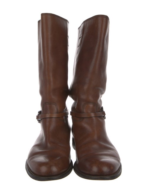 Gucci Interlocking G Logo Leather Slouch Boots