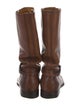 Gucci Interlocking G Logo Leather Slouch Boots
