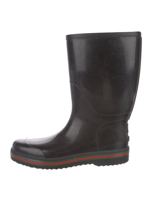 Gucci Web Accent Rubber Rain Boots