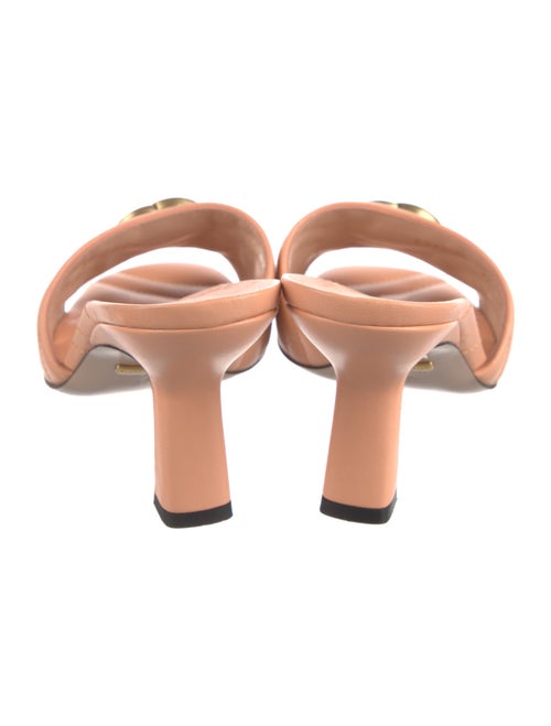 Gucci Double G Logo Leather Slides