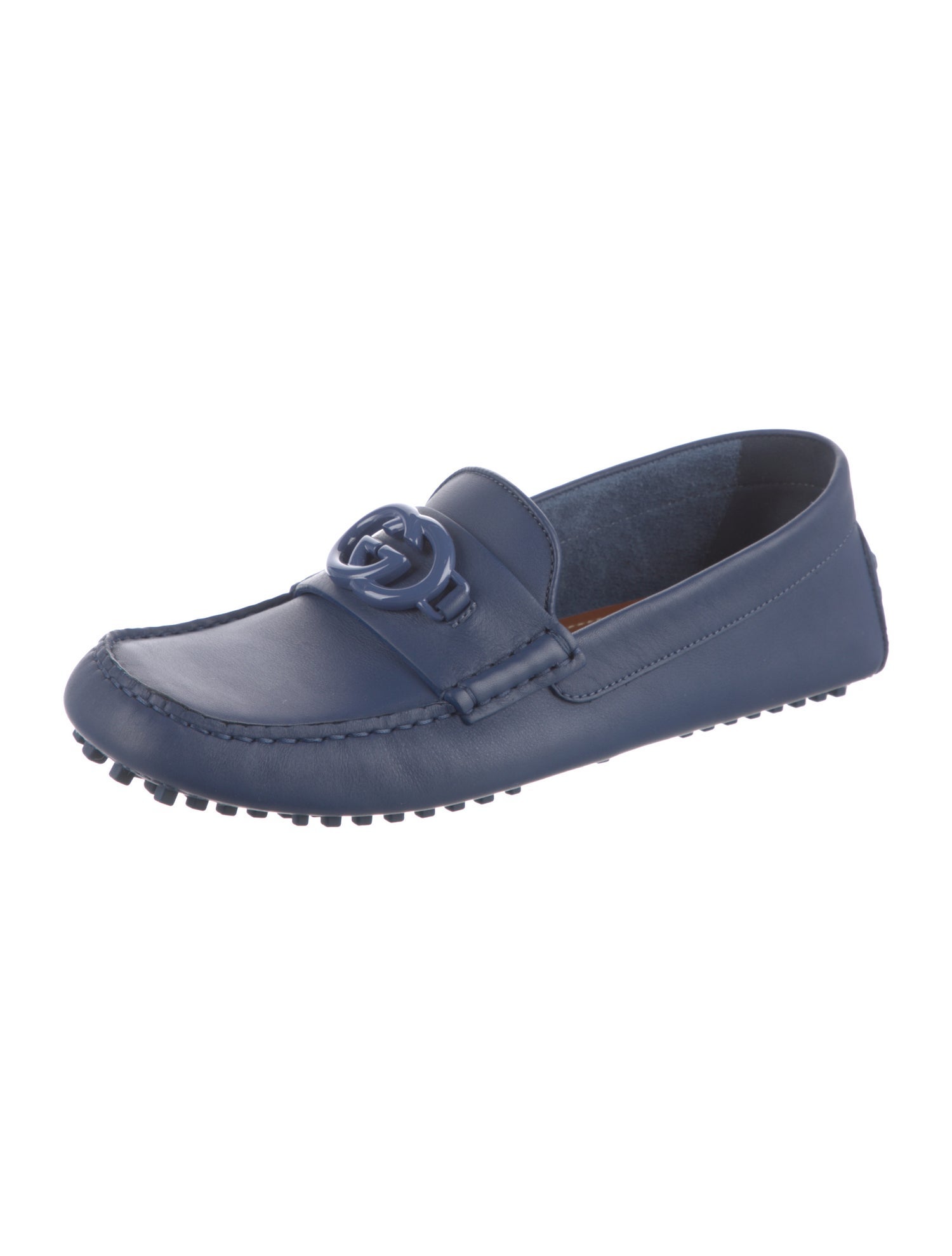 Gucci Interlocking G Logo Leather Loafers w/ Tags