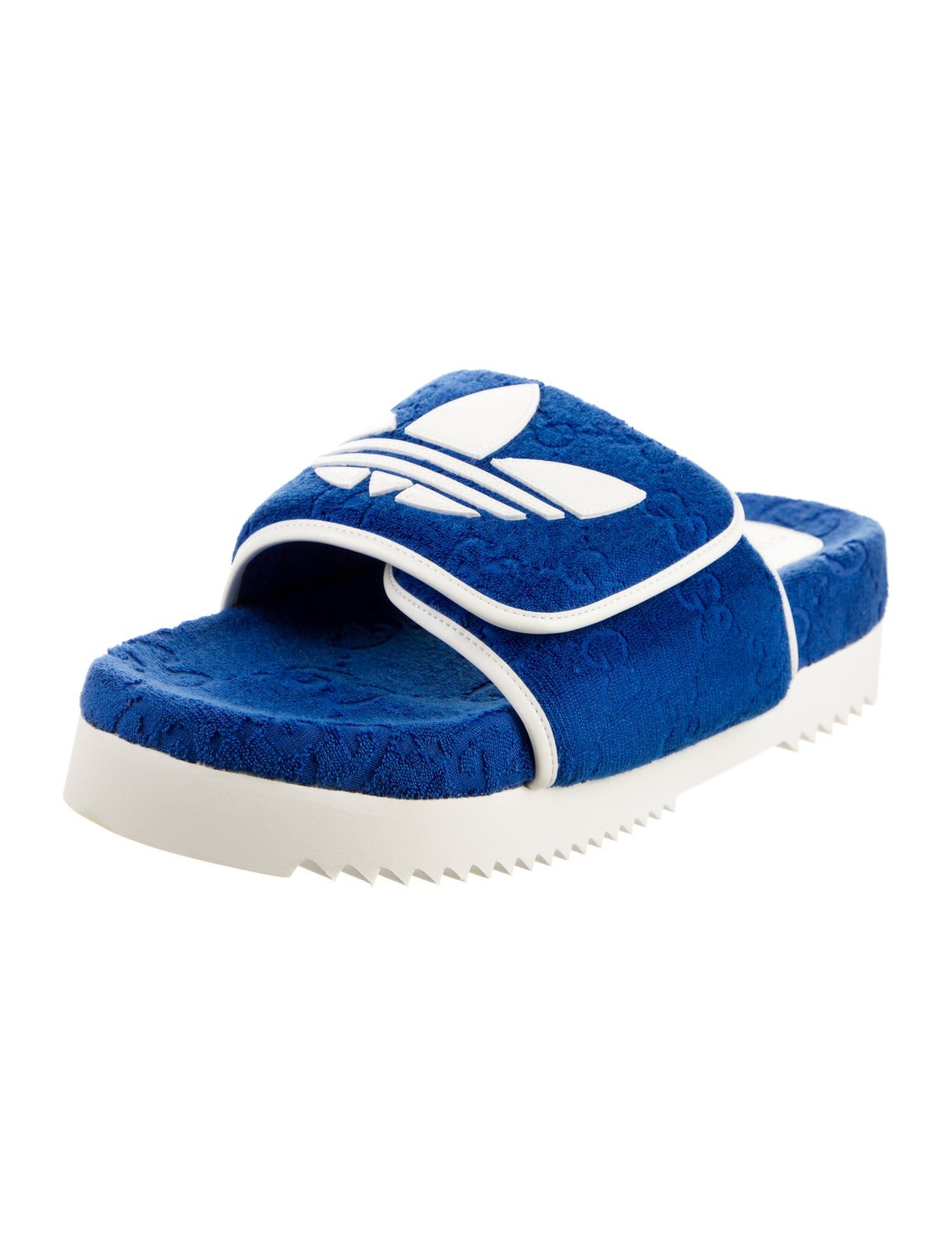 Gucci x Adidas GG Logo Terry Cloth Slides w/ Tags