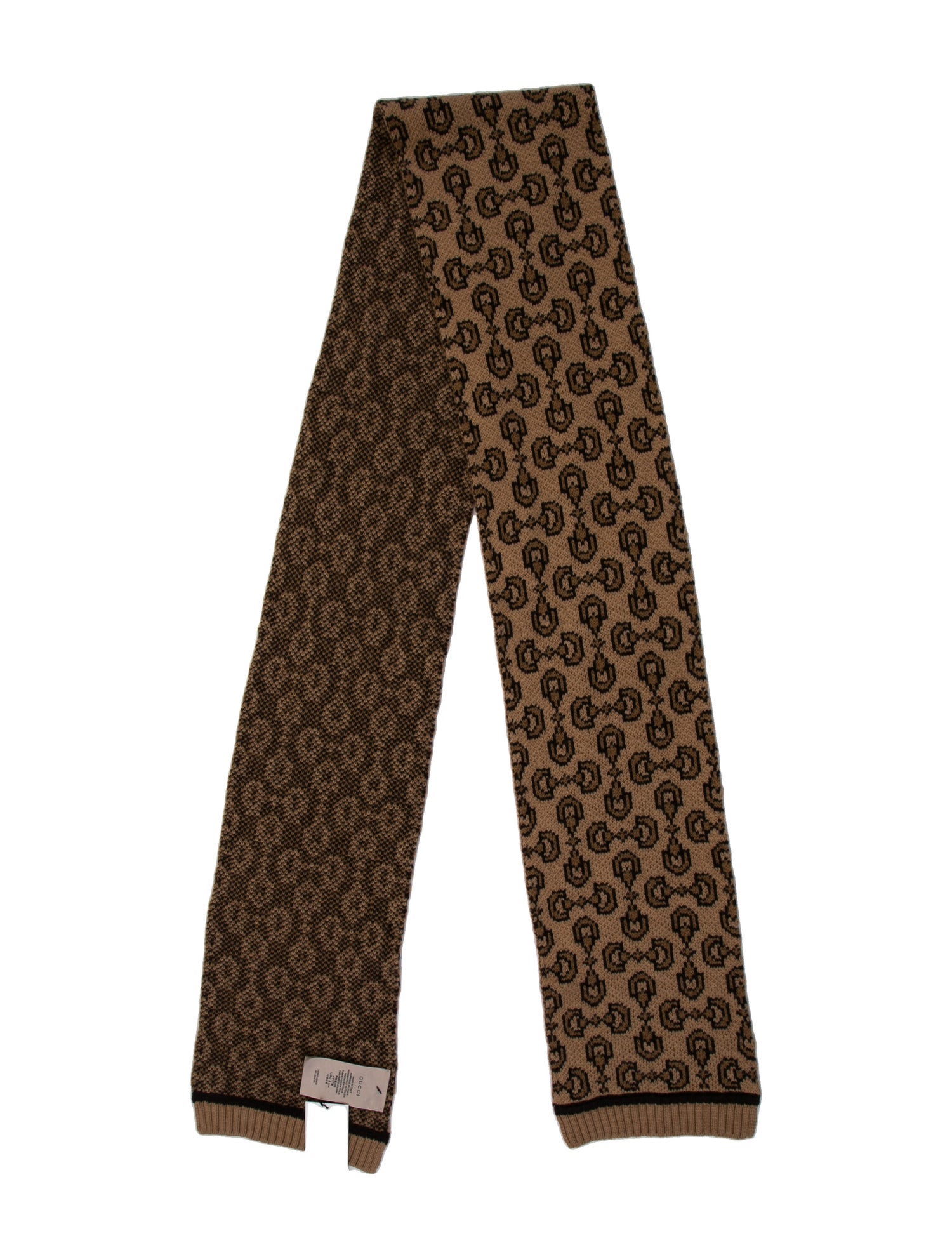 Gucci Wool Horsebit Accent Scarf