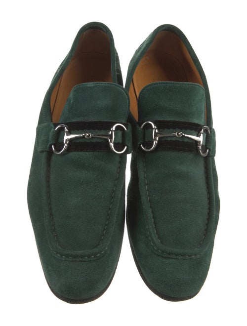 Gucci Horsebit Accent Suede Loafers
