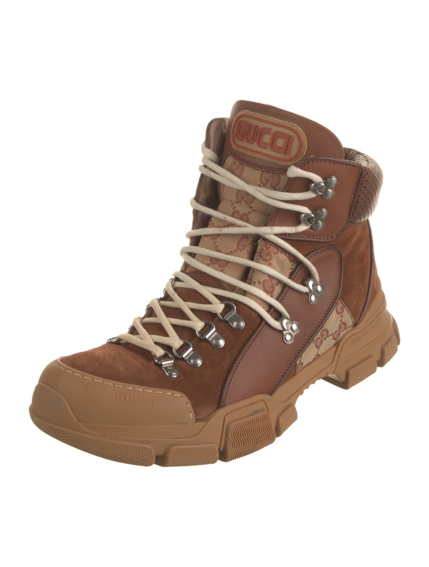 Gucci GG Canvas Suede Hiking Boots