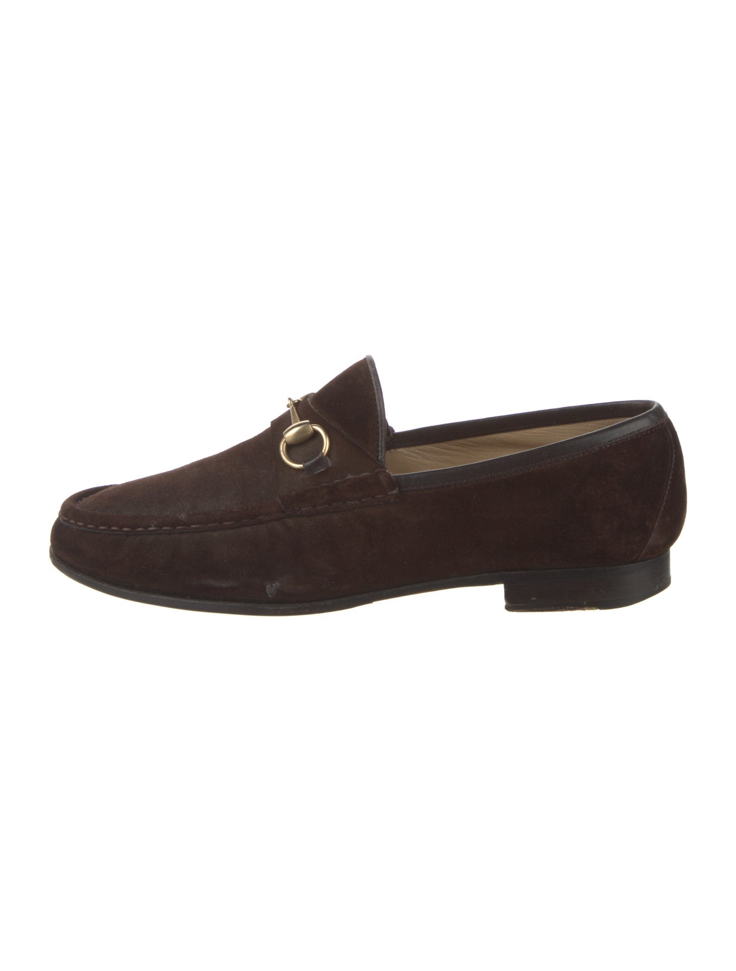 Gucci Horsebit Accent Suede Loafers