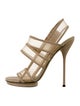 Gucci Mesh Mesh Accents Slingback Sandals