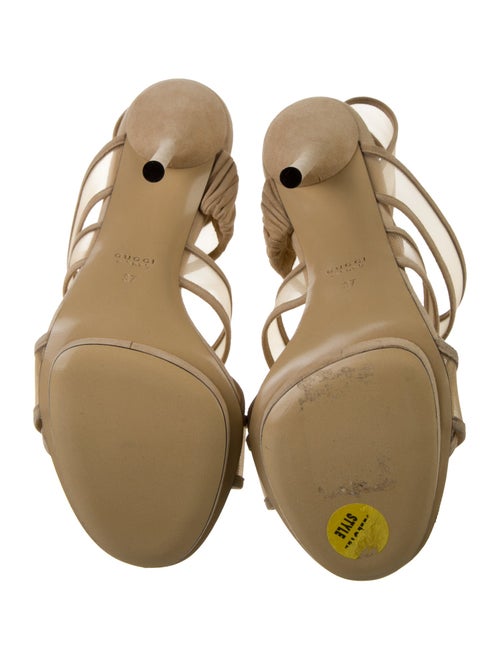 Gucci Mesh Mesh Accents Slingback Sandals