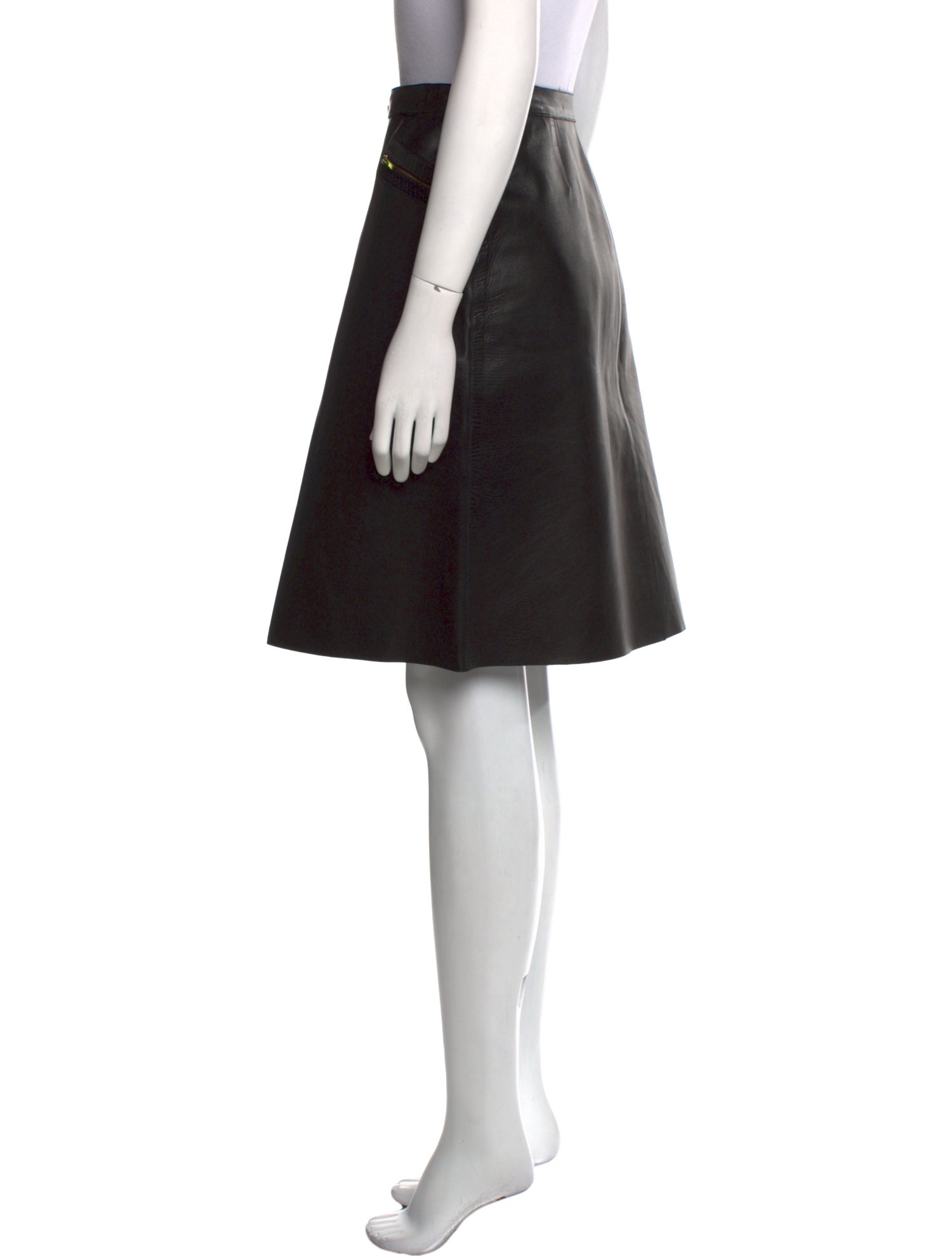 Gucci Leather Knee-Length Skirt