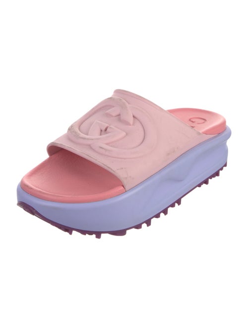 Gucci Interlocking G Logo Rubber Slides