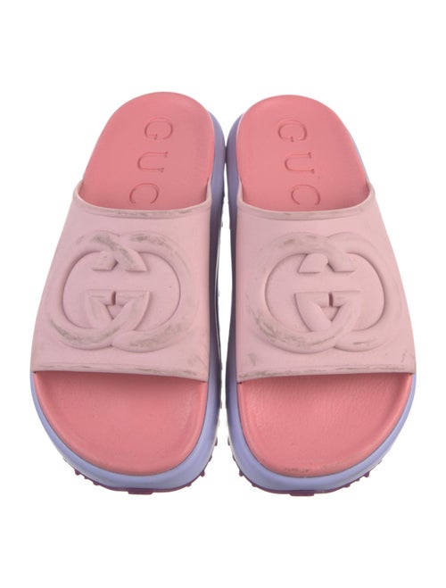 Gucci Interlocking G Logo Rubber Slides