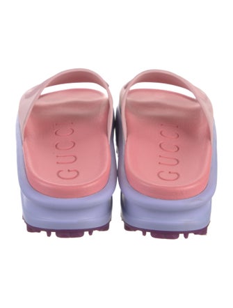 Gucci Interlocking G Logo Rubber Slides