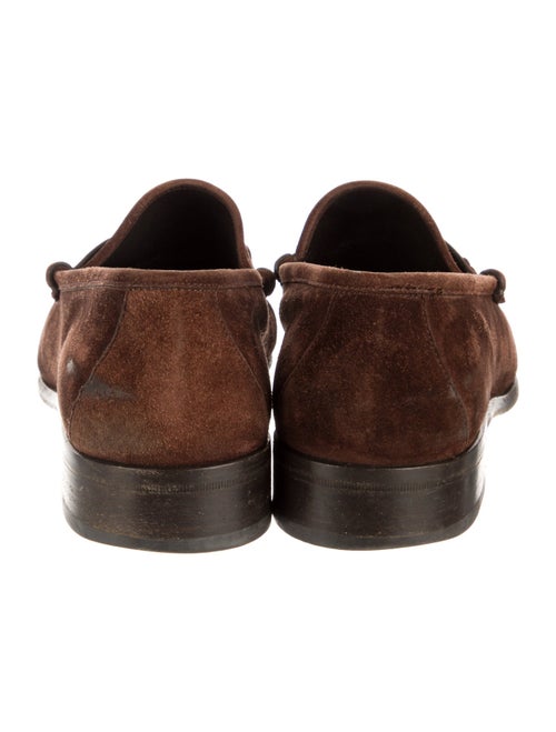 Gucci Horsebit Accent Suede Loafers