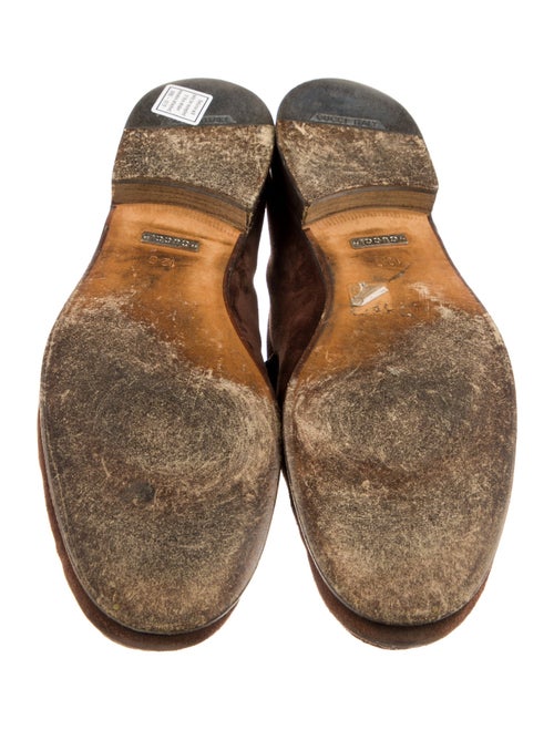 Gucci Horsebit Accent Suede Loafers