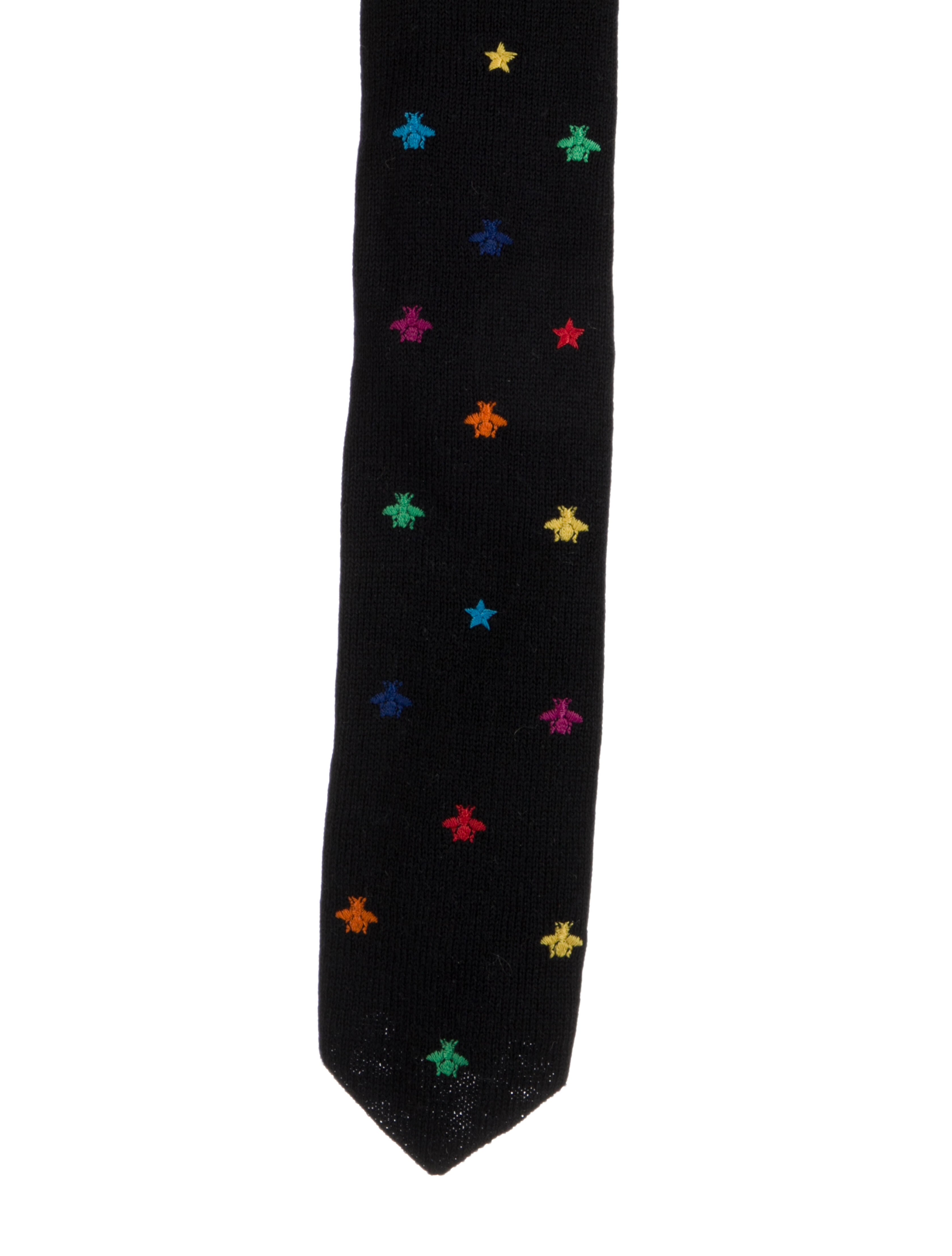 Gucci Pattern Print Wool Knit tie