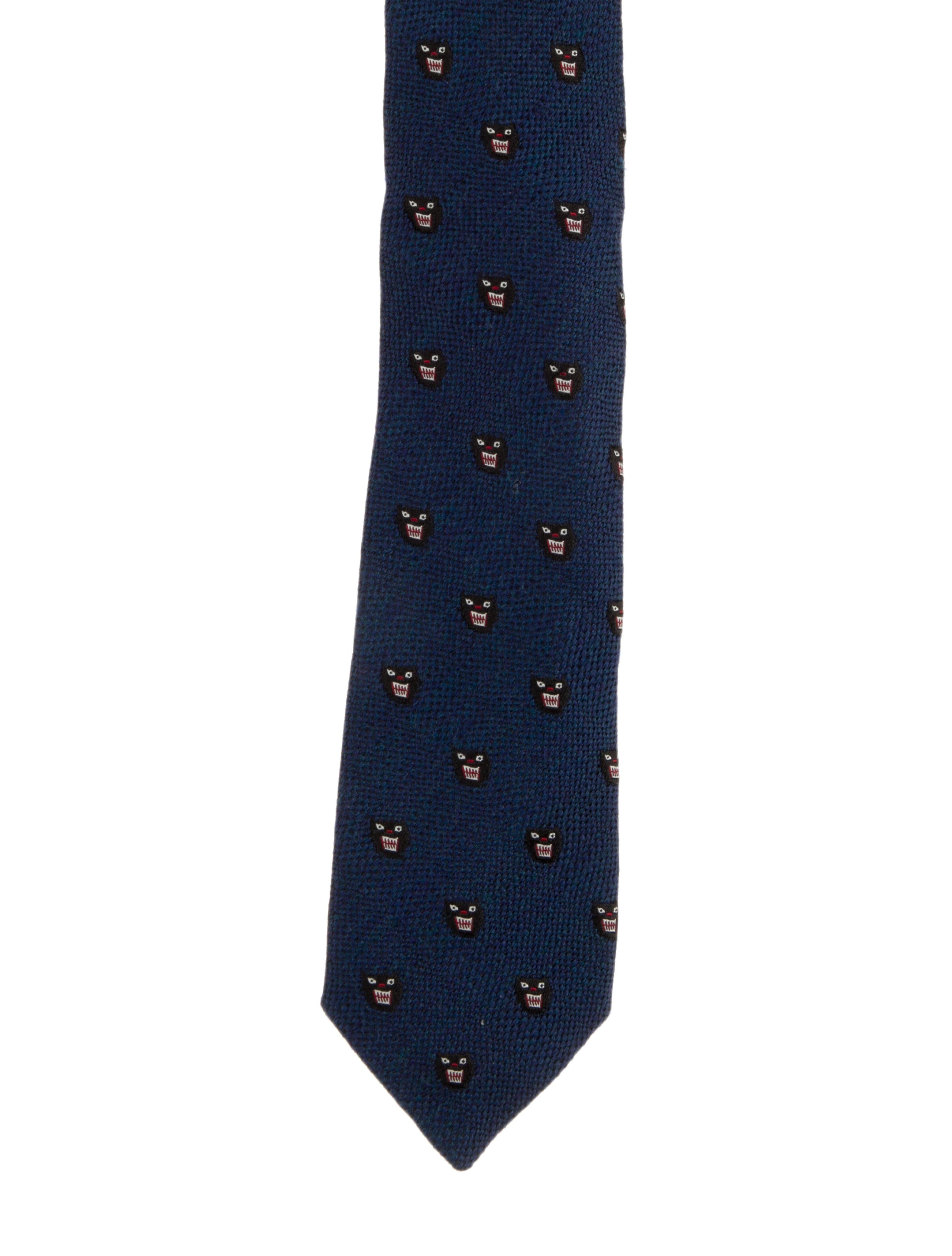 Gucci Pattern Print Silk Tie