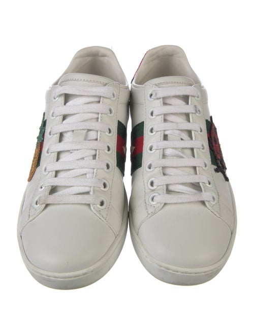 Gucci Web Accent Leather Sneakers