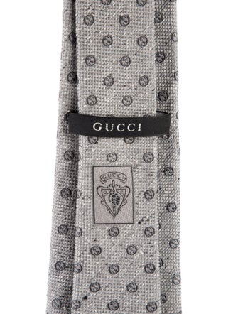 Gucci GG Logo Pattern Print Tie