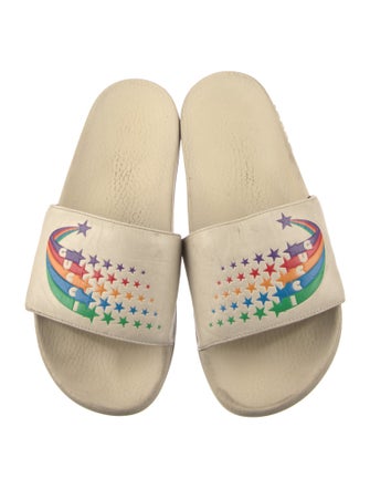 Gucci Leather Printed Slides