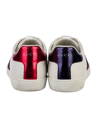Gucci Leather Colorblock Pattern Sneakers