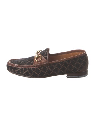 Gucci Horsebit Accent Wool Loafers