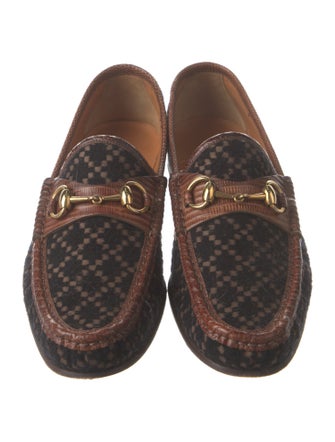 Gucci Horsebit Accent Wool Loafers