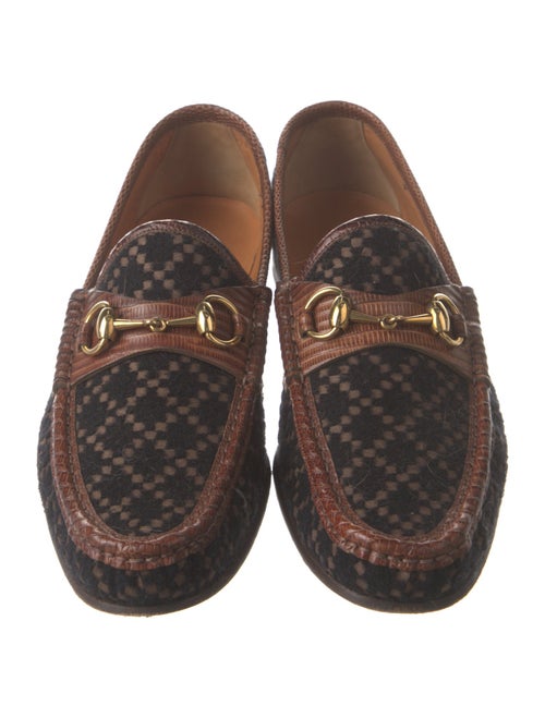 Gucci Horsebit Accent Wool Loafers