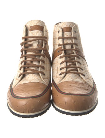 Gucci Web Accent Canvas Sneakers