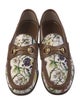 Gucci Flora Print Canvas Loafers