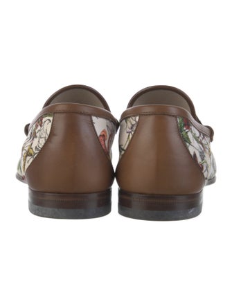 Gucci Flora Print Canvas Loafers