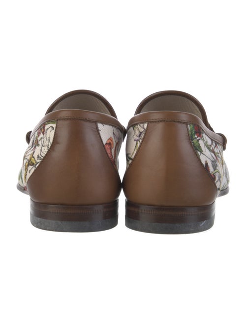 Gucci Flora Print Canvas Loafers