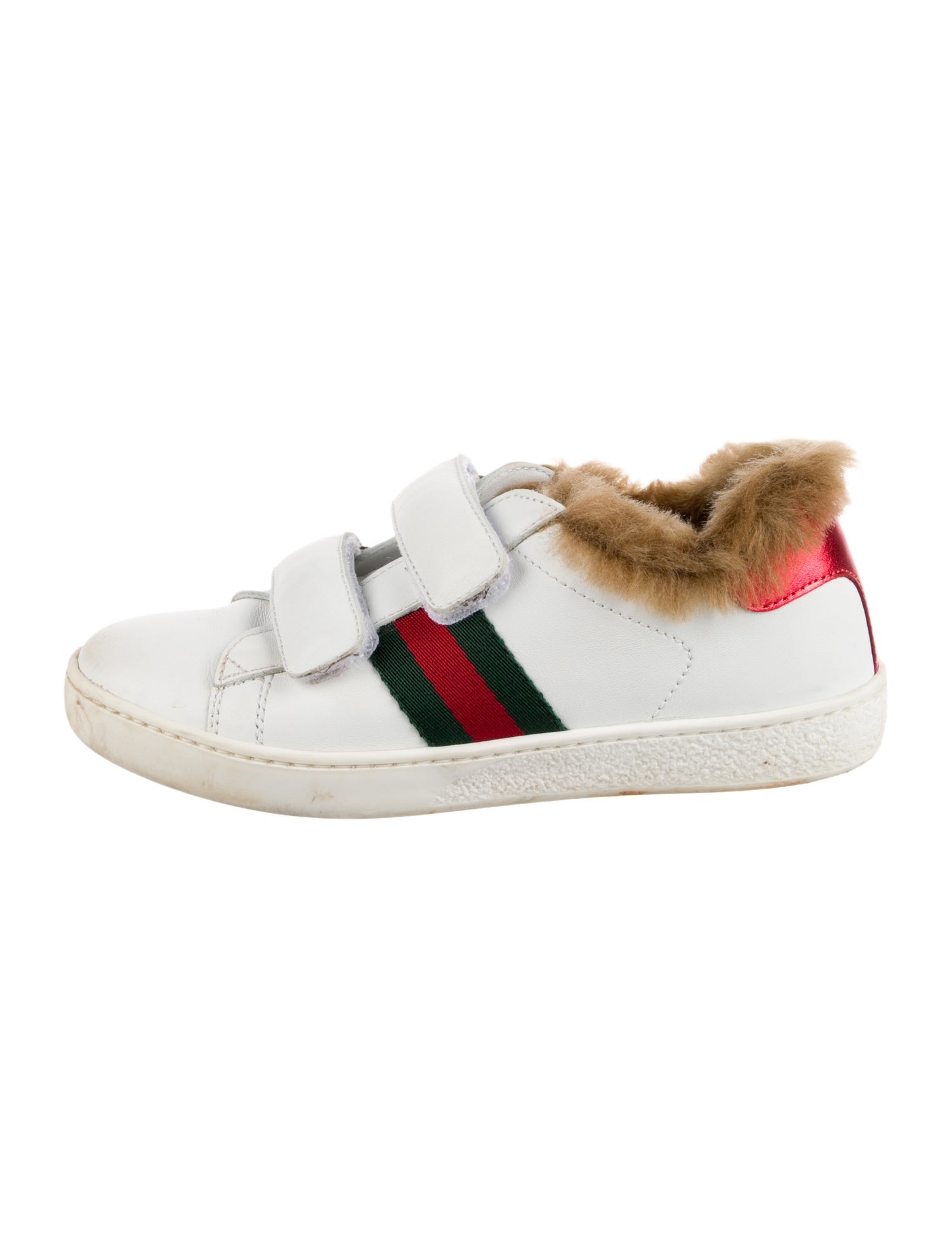 Gucci Kids' Leather Low Top Sneakers