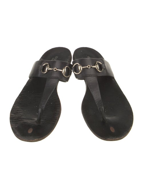 Gucci Horsebit Accent Leather Slides