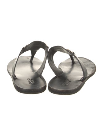 Gucci Horsebit Accent Leather Slides