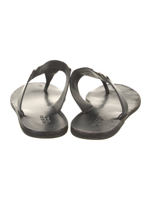 Gucci Horsebit Accent Leather Slides