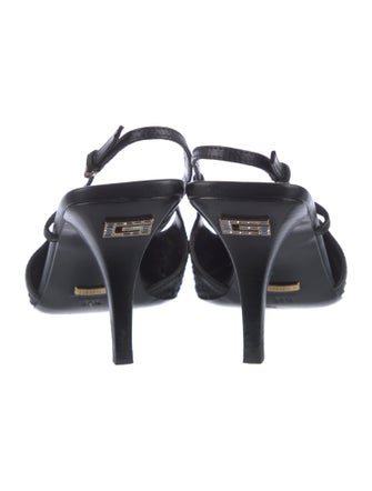 Gucci GG Crystal Mesh Slingback Pumps