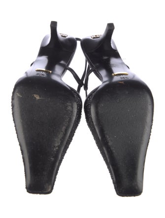 Gucci GG Crystal Mesh Slingback Pumps