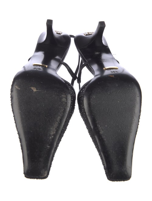 Gucci GG Crystal Mesh Slingback Pumps