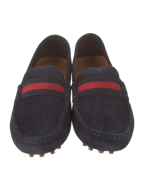 Gucci Sylvie Web Accent Suede Drivers