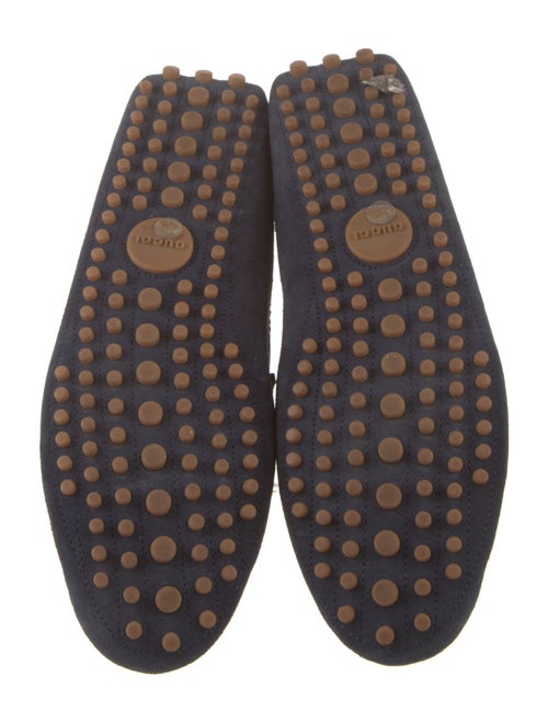 Gucci Sylvie Web Accent Suede Drivers