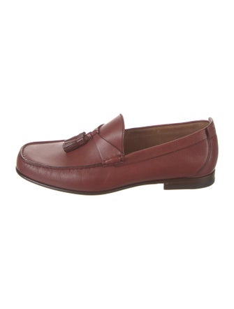 Gucci Leather Tassel Accents Loafers