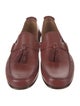Gucci Leather Tassel Accents Loafers