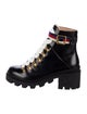 Gucci Trip Sylvie Web Accent Combat Boots